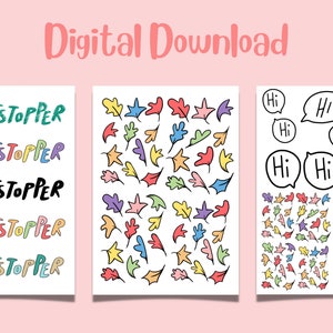 Heartstopper Leaves Speech Bubbles / Descarga digital / Charlie Spring Nick Nelson Kit Connor Joe Locke LGBTQ Alice Oseman Calcomanía de decoración del hogar