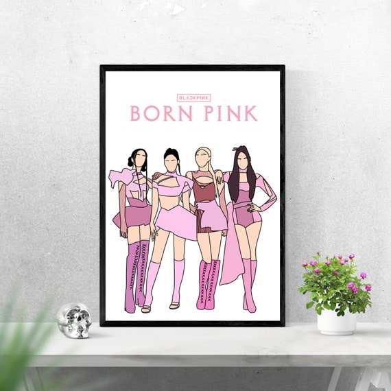 BLACKPINK Poster | Shut Down Drawing New Album 2022 Born Pink Pink