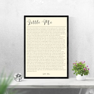 Little Mix Little Me Lyrics Song Poster A5 A4 A3 image 3