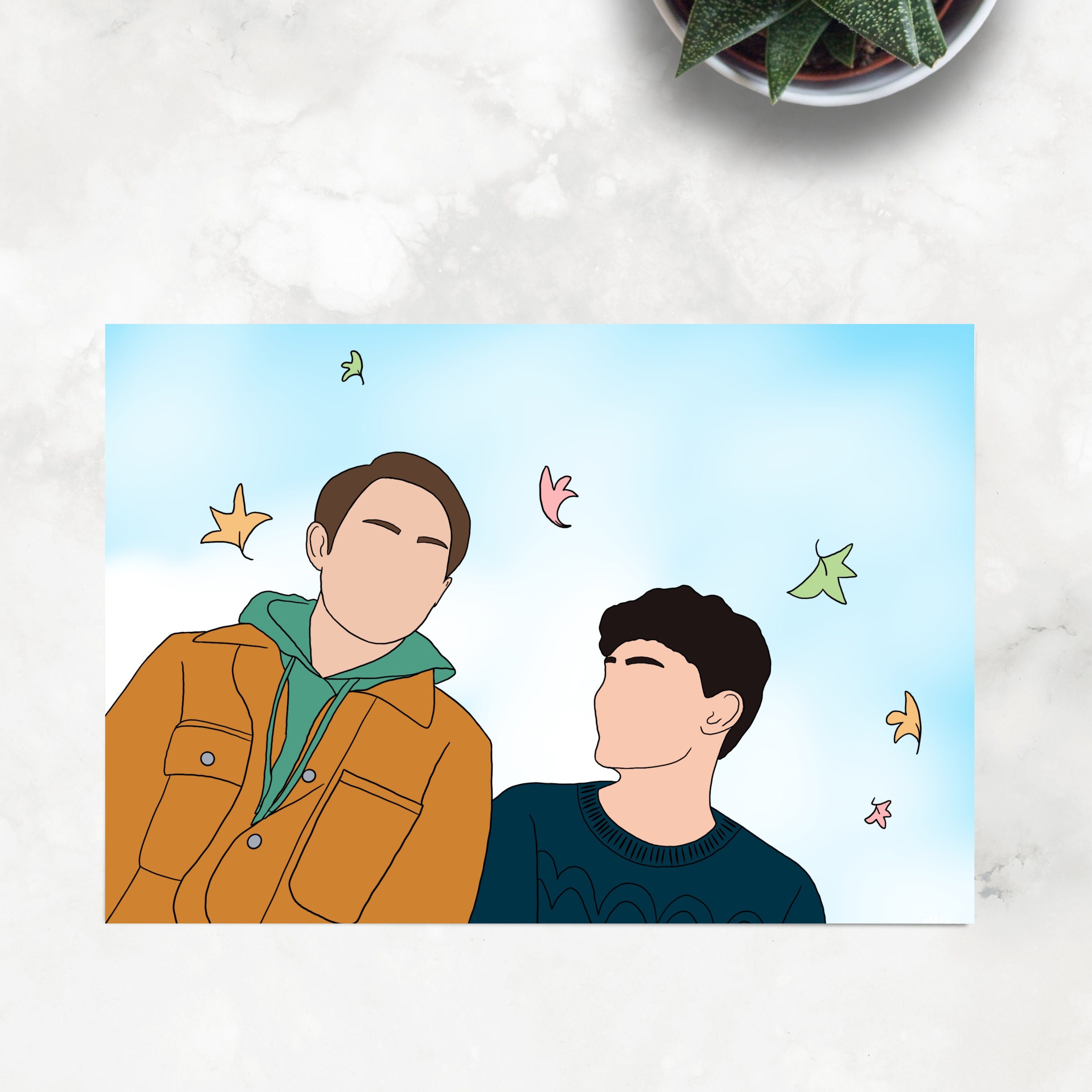 Heartstopper Poster | Charlie Spring and Nick Nelson Drawing LGBTQ | A5 ...