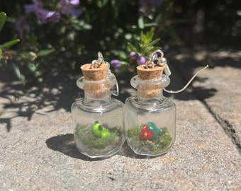 Strawberry and Frog Earrings
