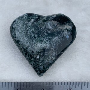 Moss Agate Heart, 150 grams
