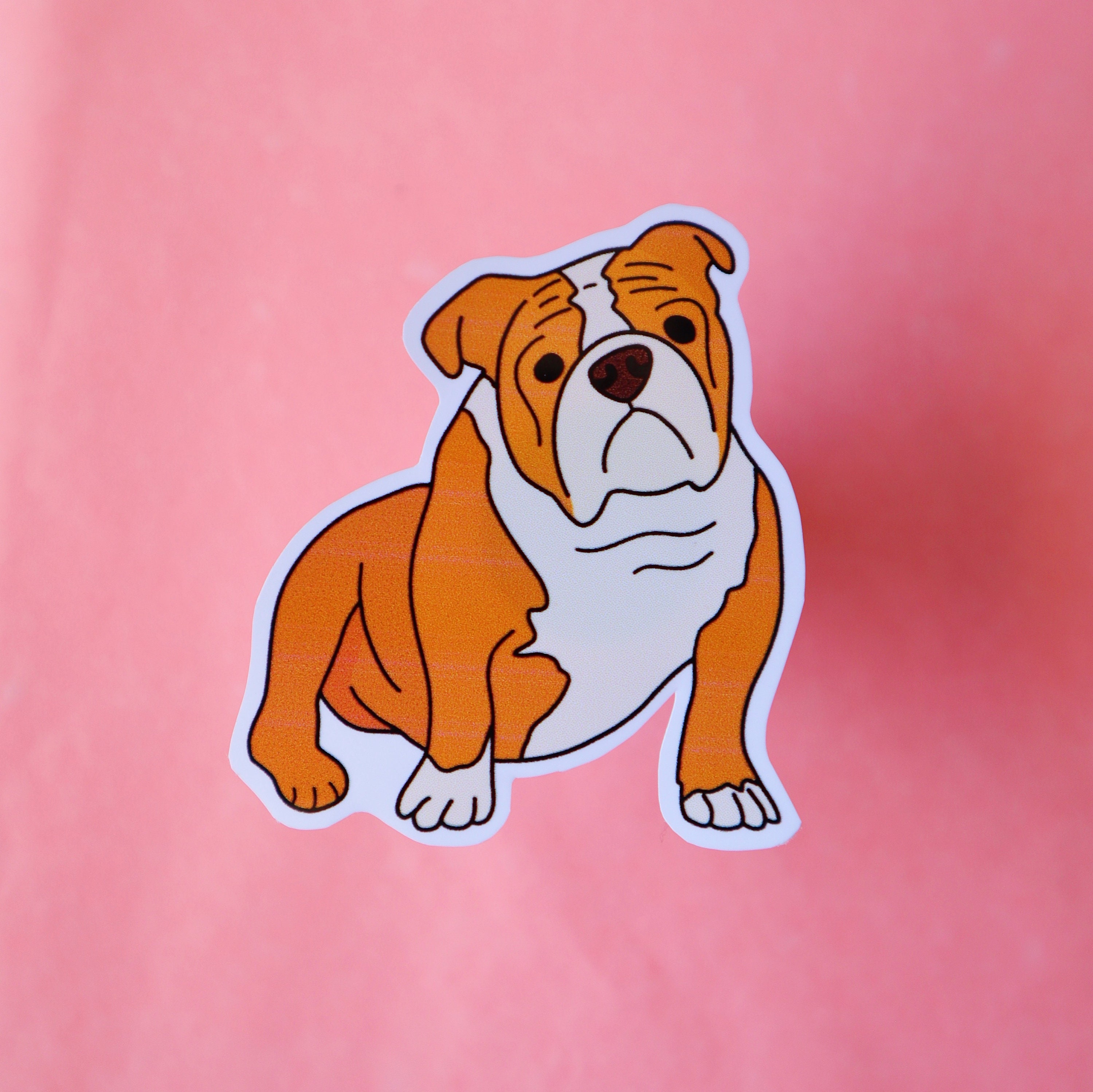 Bulldog Die Cut Sticker English Bulldog Sticker Dog | Etsy