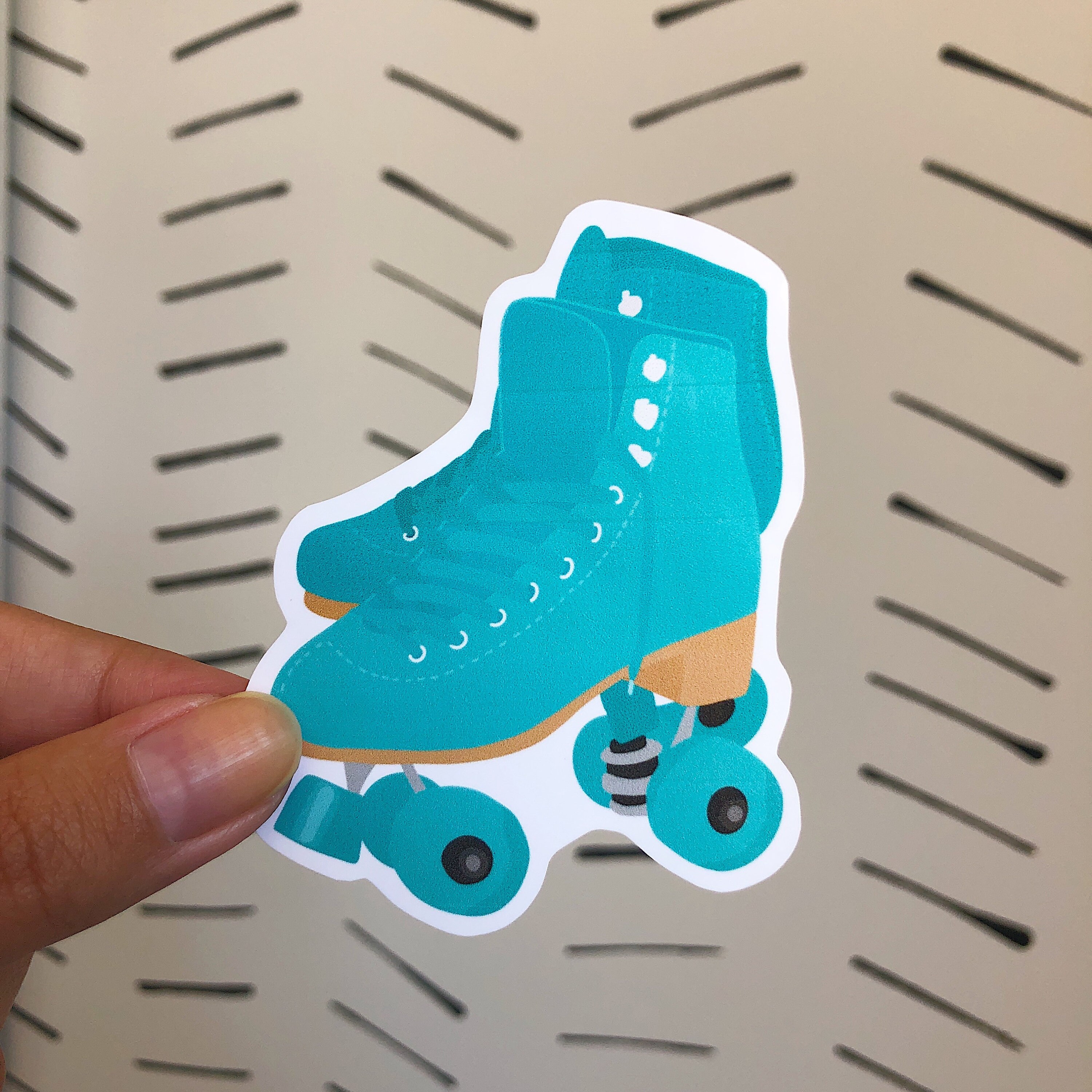 Retro Roller Skates Die Cut Sticker Roller Skates Sticker Etsy