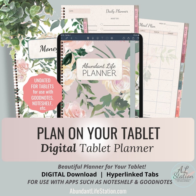 Digital Planner Goodnotes Digital Planner Undated Digital Planner iPad ...
