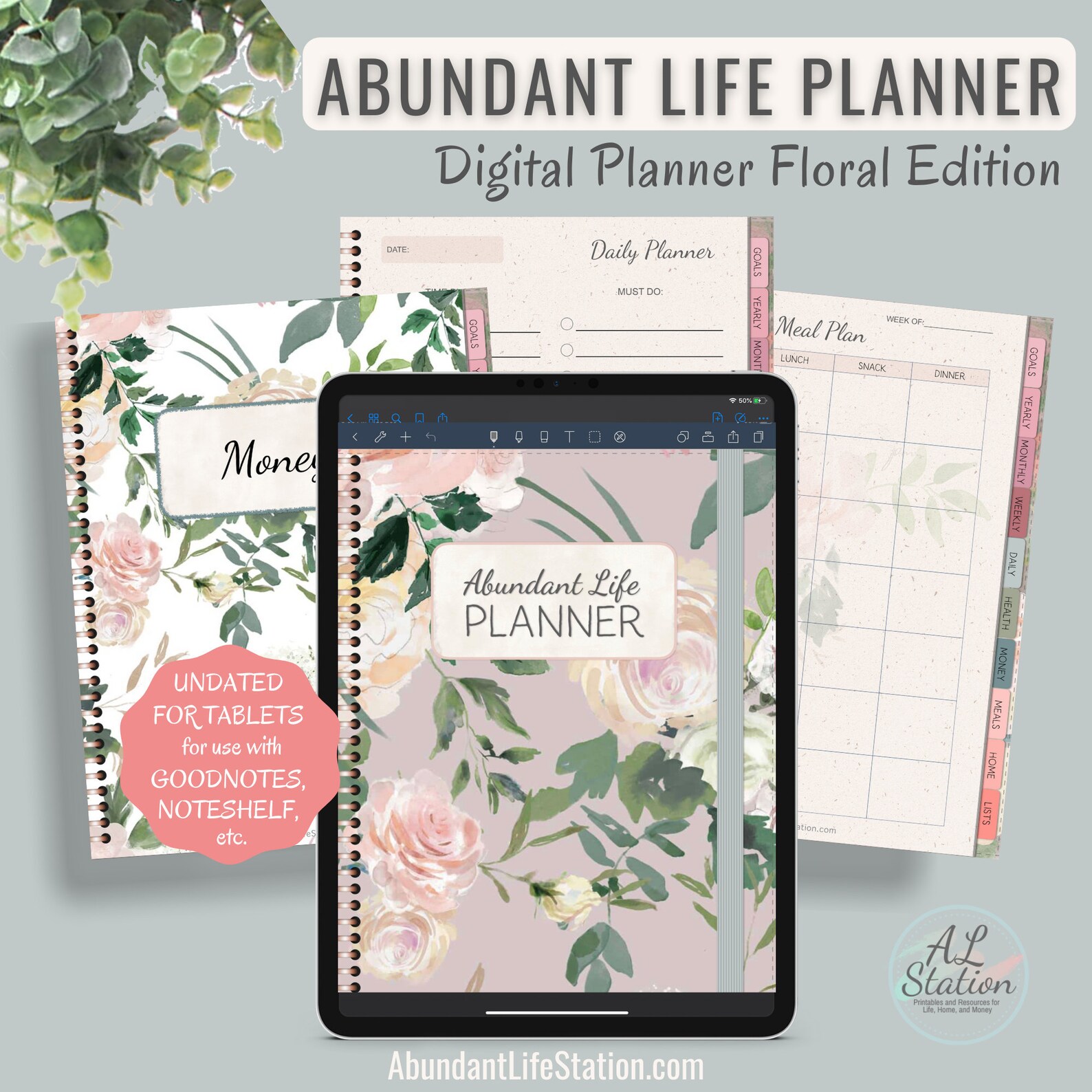 Ipad Digital Planner Tablet Planner Goodnotes Noteshelf Etsy