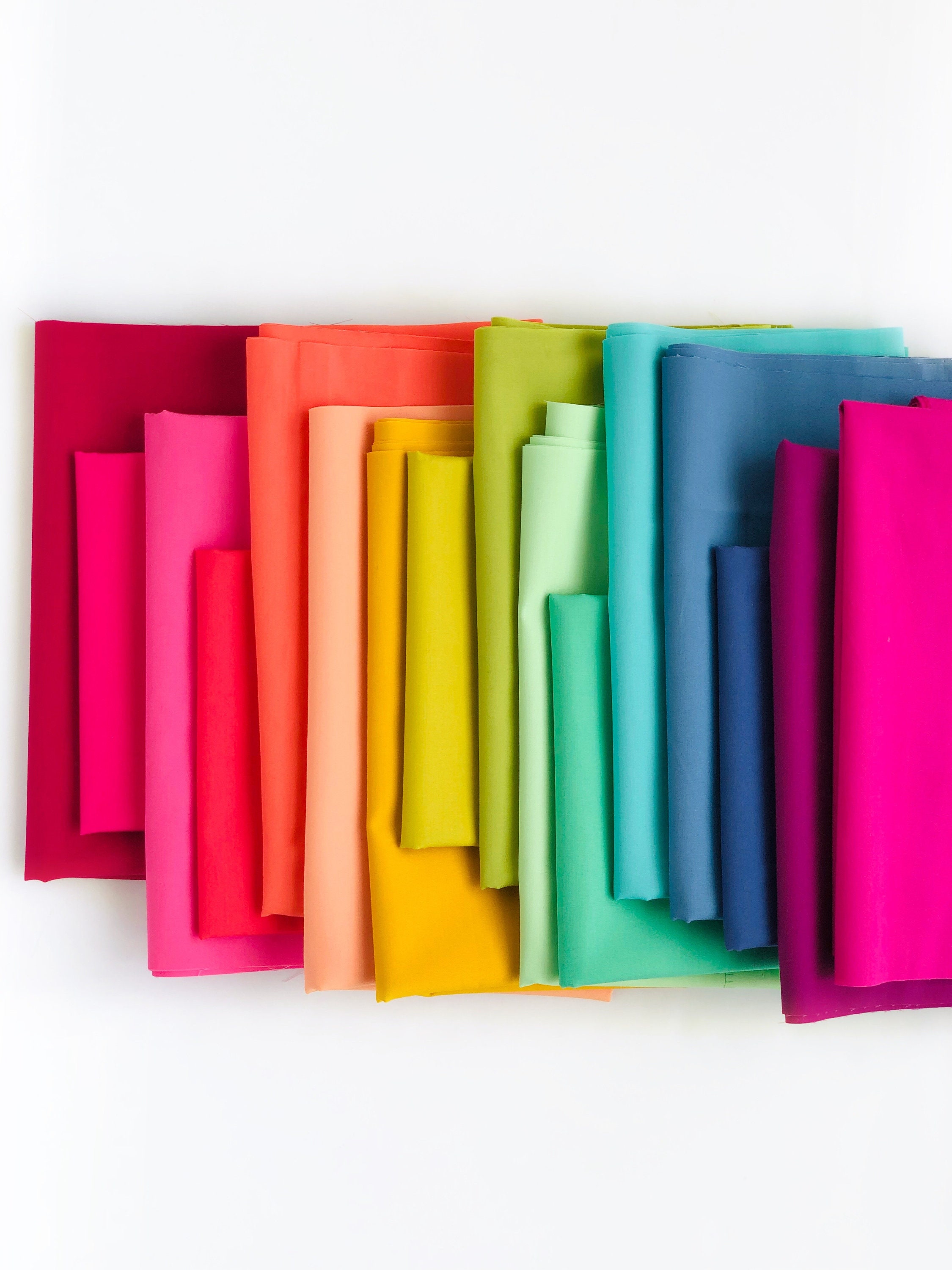 Modern Rainbow "Large" bundle of 16 solids - Fat Quarter, 1…