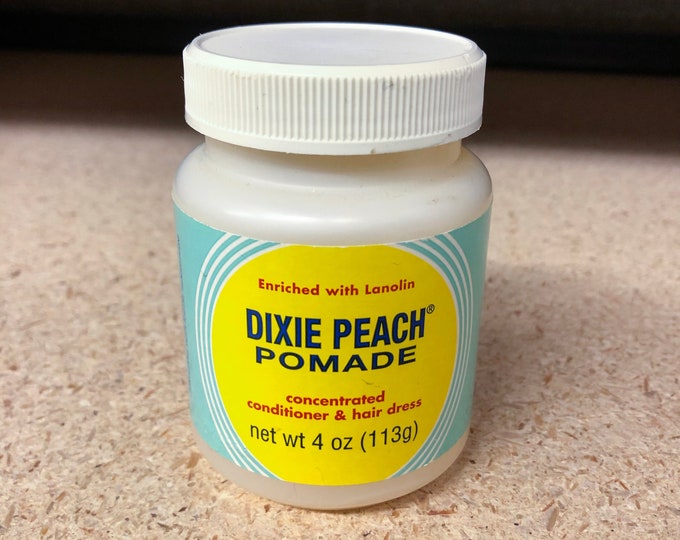 Vintage Dixie Peach Pomade 4oz 1950s Brand Barely Used Etsy