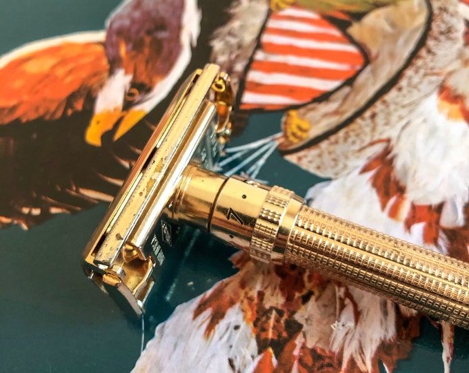 Vintage Gillette Slim Aristocrat Gold Adjustable Razor G4 1961 Etsy