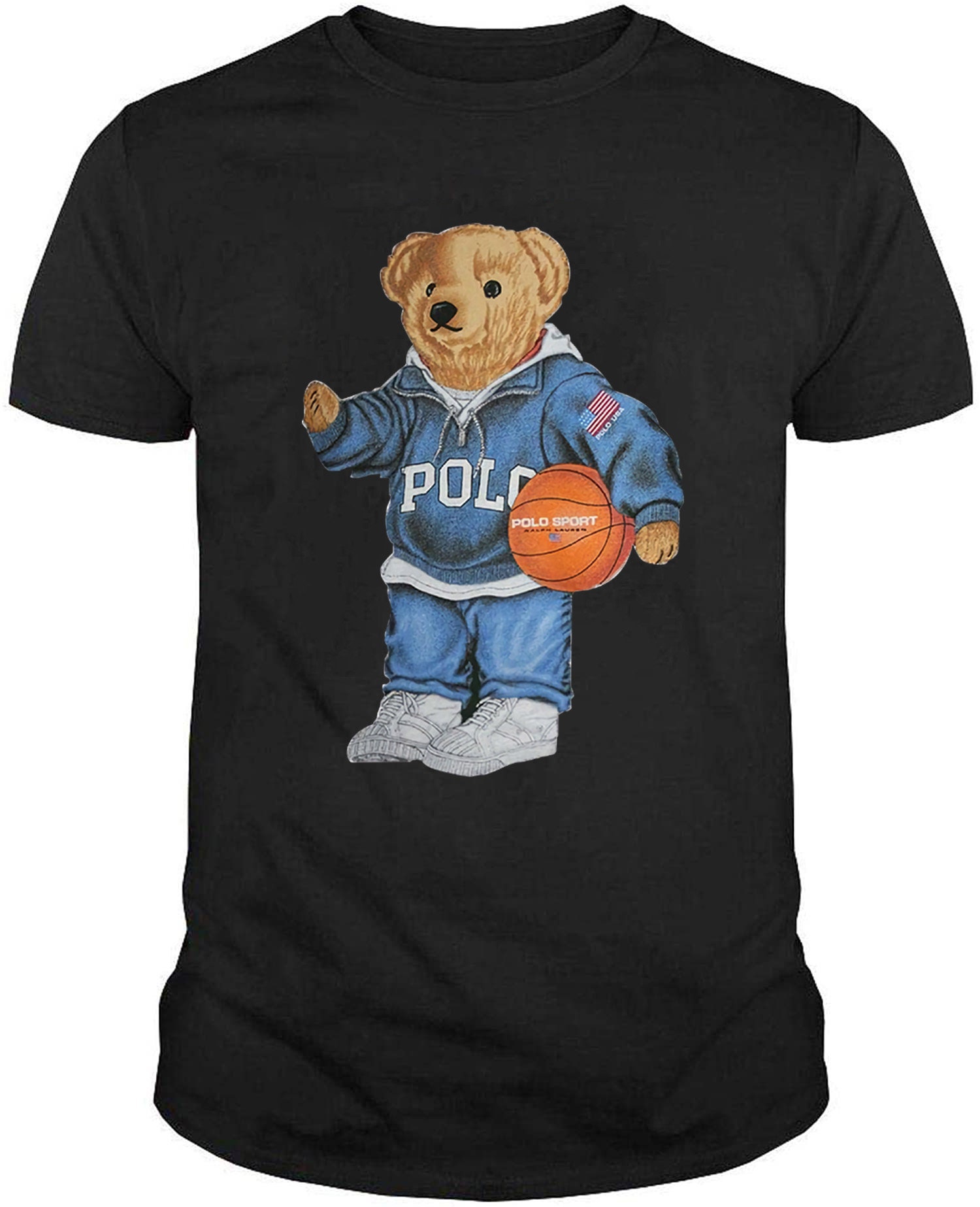 Vintage Hoodie 90's Polo Bear Basketball Sport Polo Bear | Etsy
