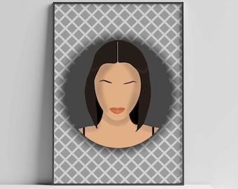 Posh Spice / Victoria Beckham Digital Portrait | Retro Wall Art | Instant Download