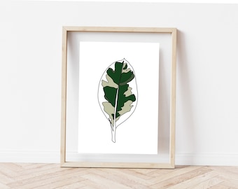 Minimalistic Leaf Print