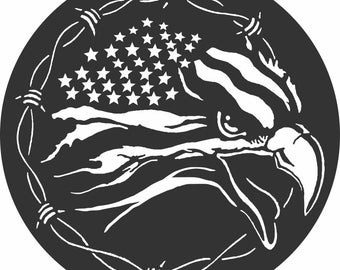 Eagle flag circle