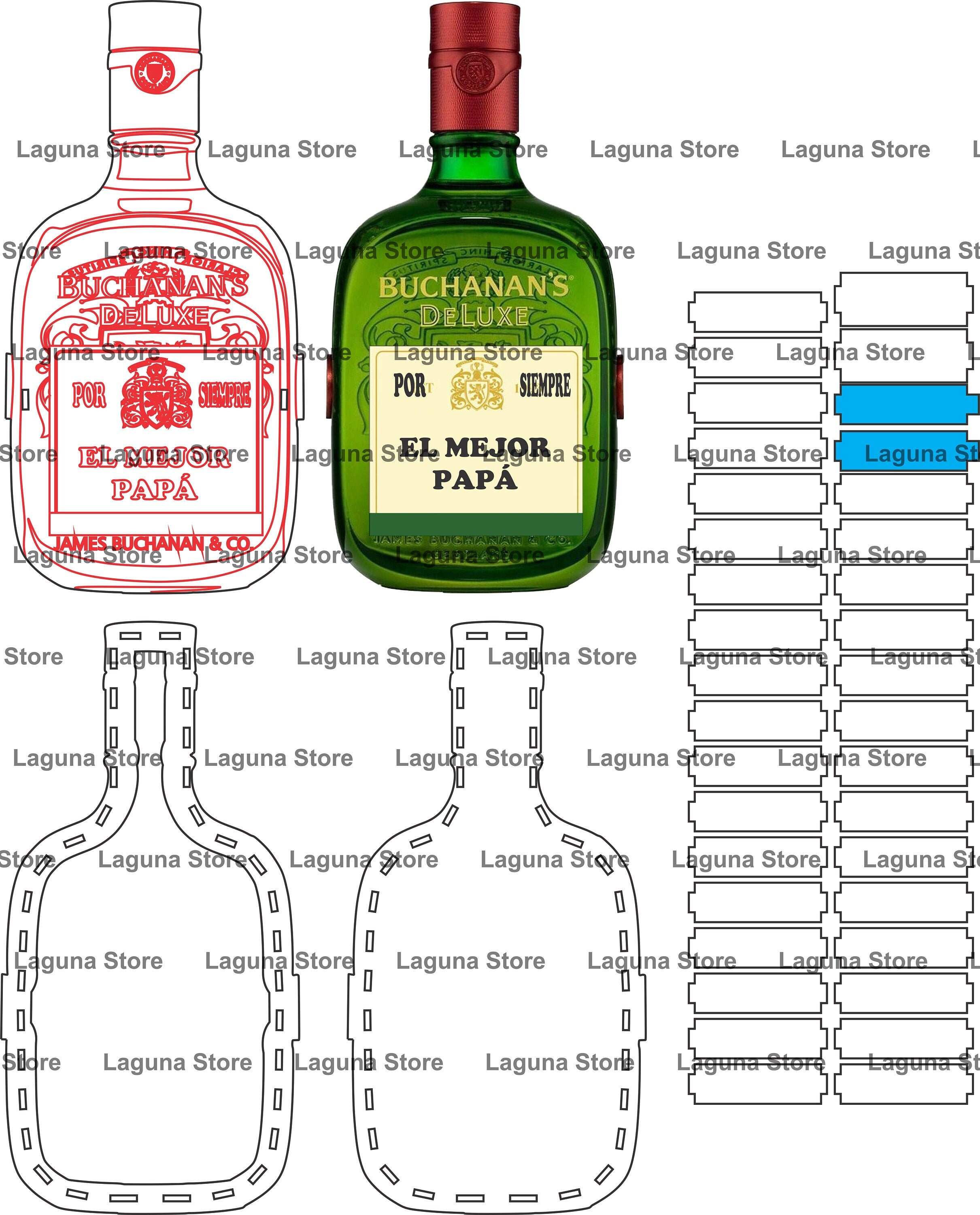 Buchanans bottle laser cut Buchanan's bottle GIFT BOX Etsy