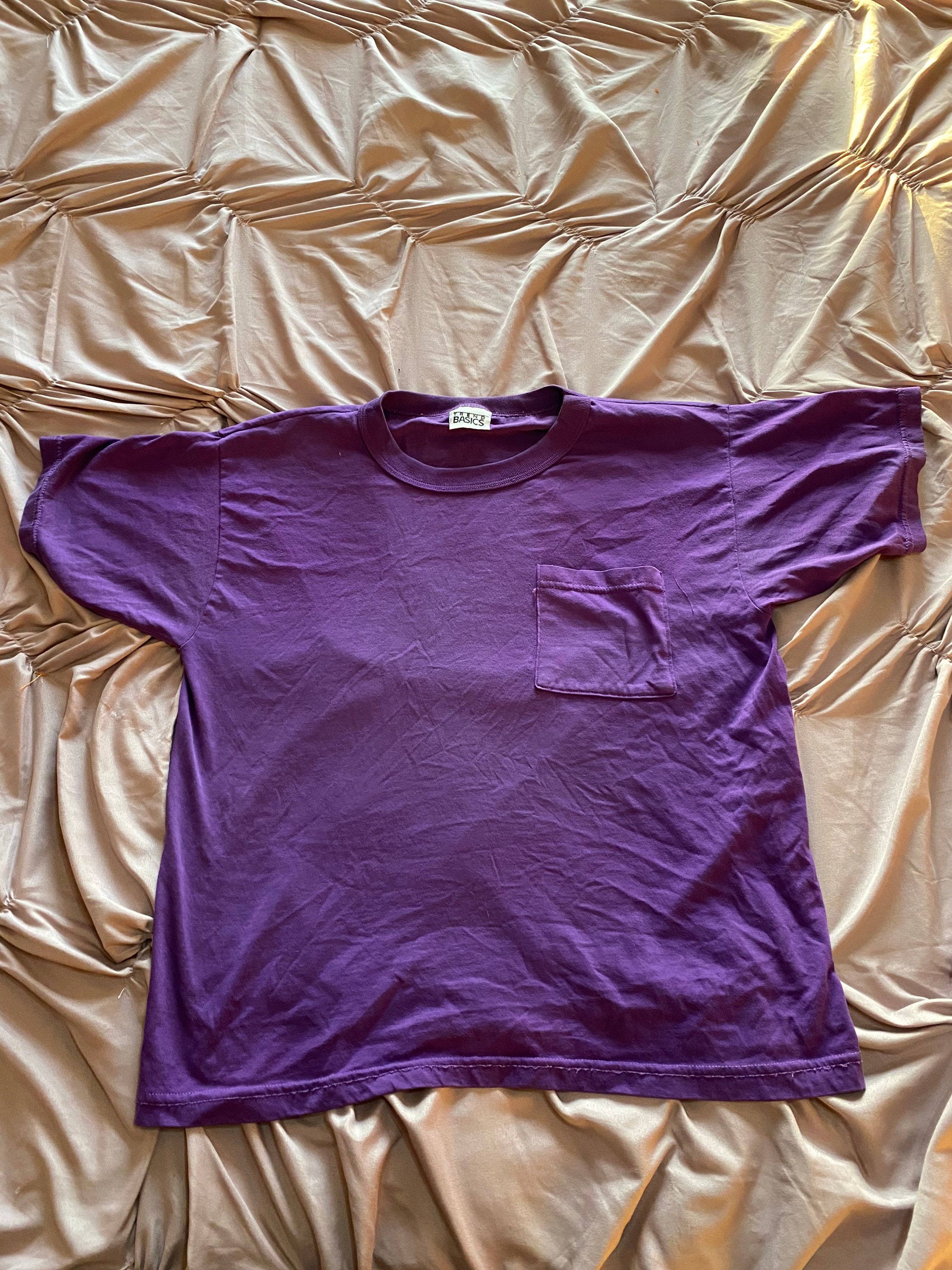 Shirt Vintage 90s Plain Shirt Purple 