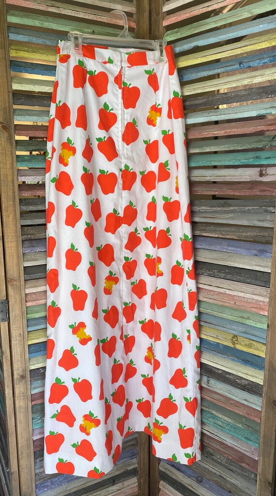 70’s The Vested Gentress Apple Maxi Skirt - image 3