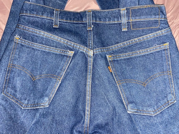 34x36 vintage 80s/90s levi orange tan jeans, orang
