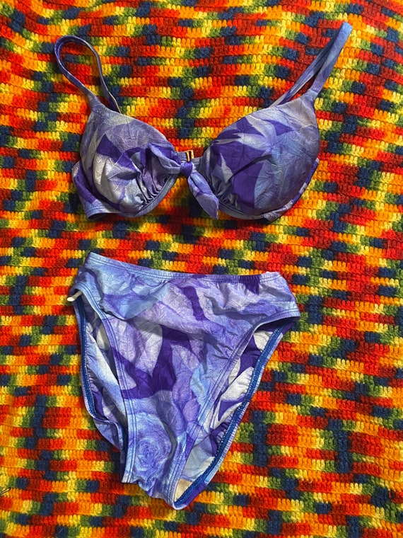 Vintage Baja Blue Bikini Set