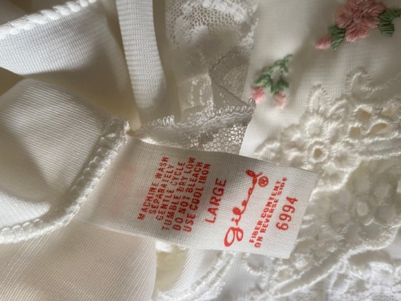Vintage Gilead White Floral Maxi Nightgown - image 3