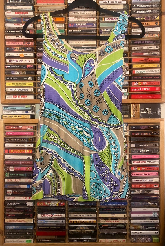 1970’s Groovy Floral Tank Top - image 1