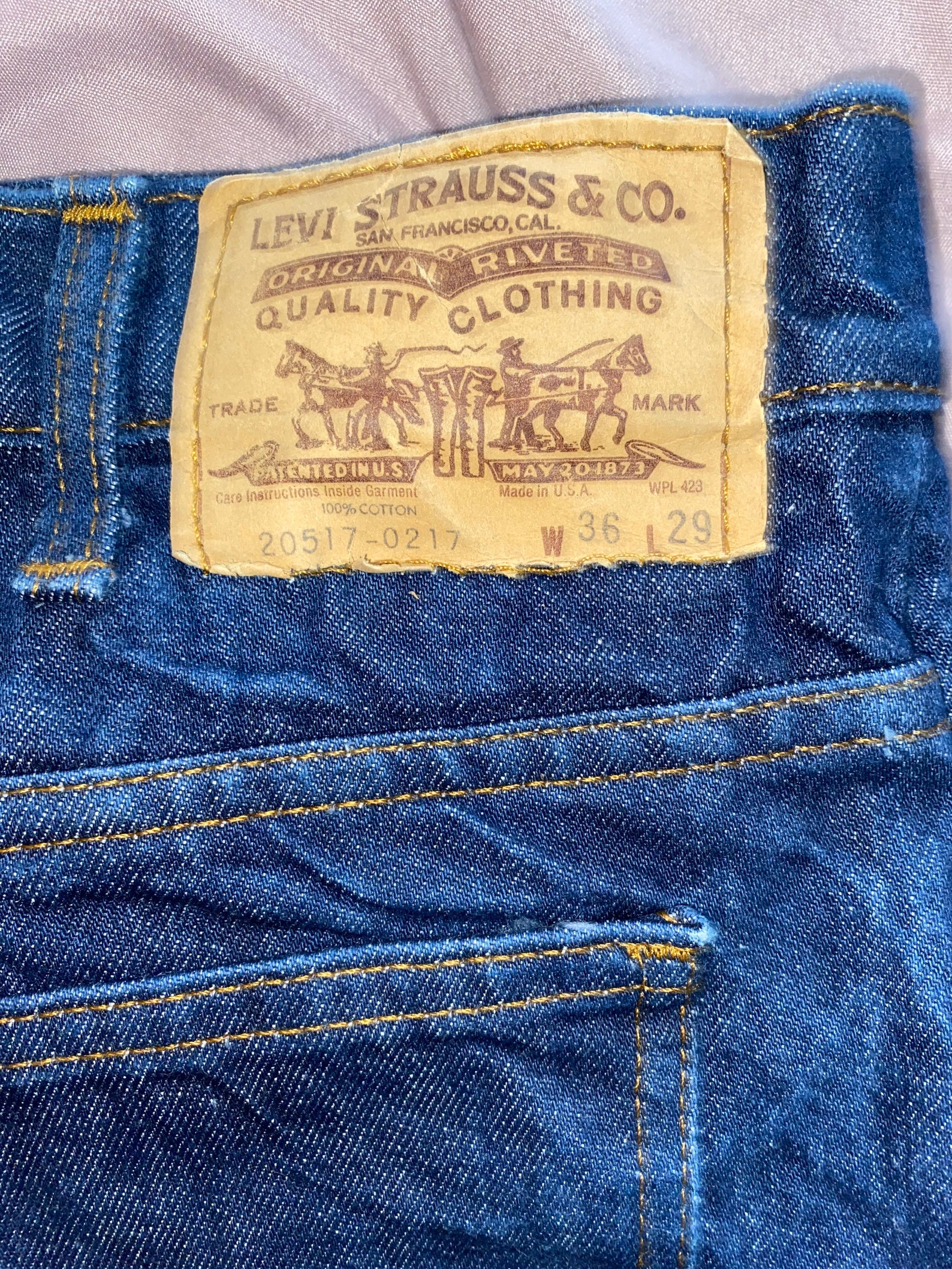 Vintage 36x29 Levi Orange Label Jeans Vintage Made in USA Etsy