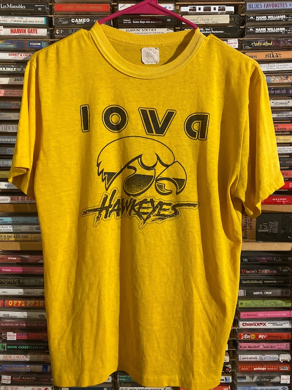 S, 1970s/80s Iowa Hawkeyes shirt, vintage Iowa Haw