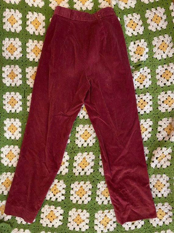 Vintage 80’s Made in Japan Maroon Corduroy Jean P… - image 2