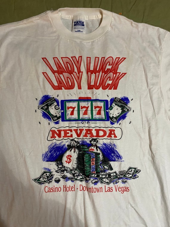 Large, vintage Las Vegas shirt, vintage Lady Luck