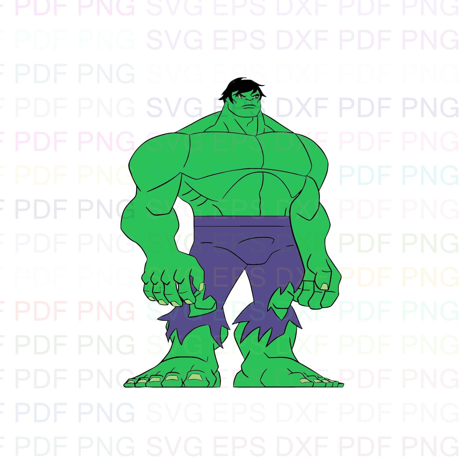 The Incredible Hulk With Details Svg Dxf Eps Pdf Png Cricut | Etsy