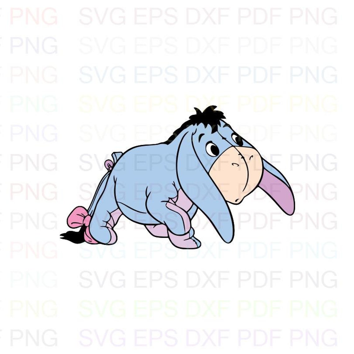 Download Curious Baby Eeyore Winnie The Pooh Svg Dxf Eps Pdf Png | Etsy