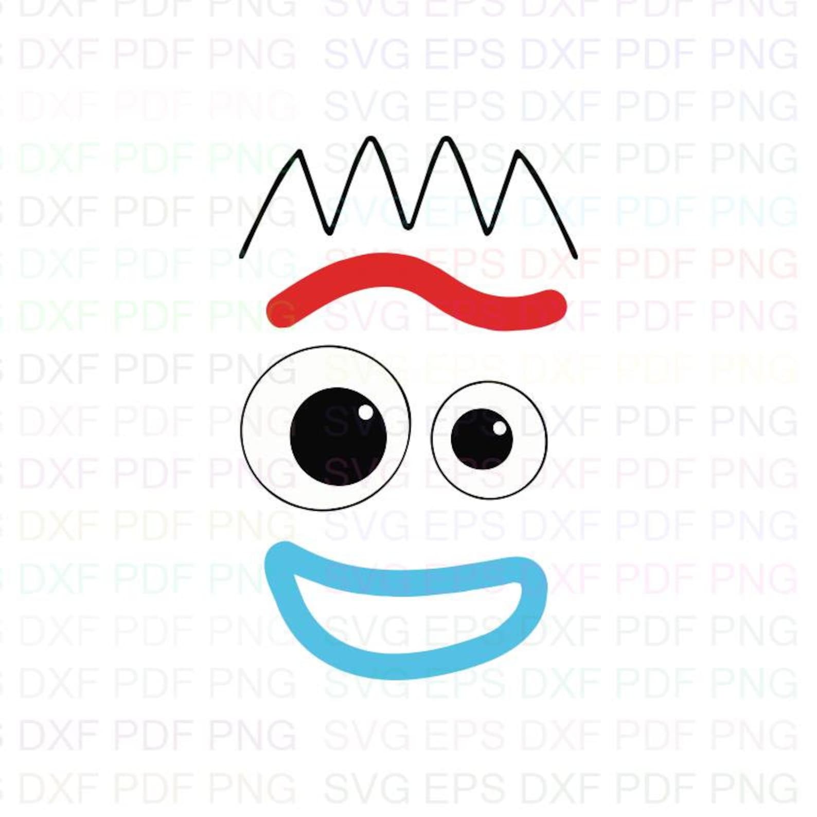 Forky Face Smiley 2 Toy Story Svg Dxf Eps Pdf Png Cricut | Etsy