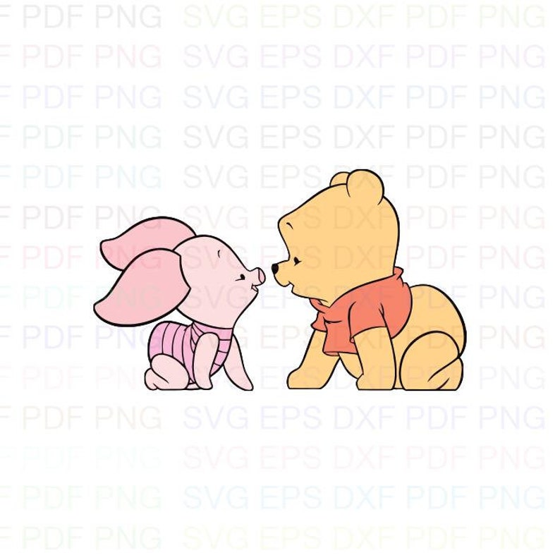 Download Baby Pooh And Piglet Staring Winnie The Pooh Svg Dxf Eps ...