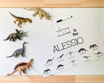 My Little Dinosaur Placemat, Dinosaurs, Dinos, T-rex, Placemats, Custom Placemats, Kids Placemat
