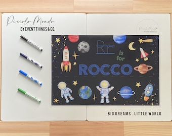 My Little Astronaut Placemat, Space, Astronaut, Placemats, Custom Placemats, Kids Placemat