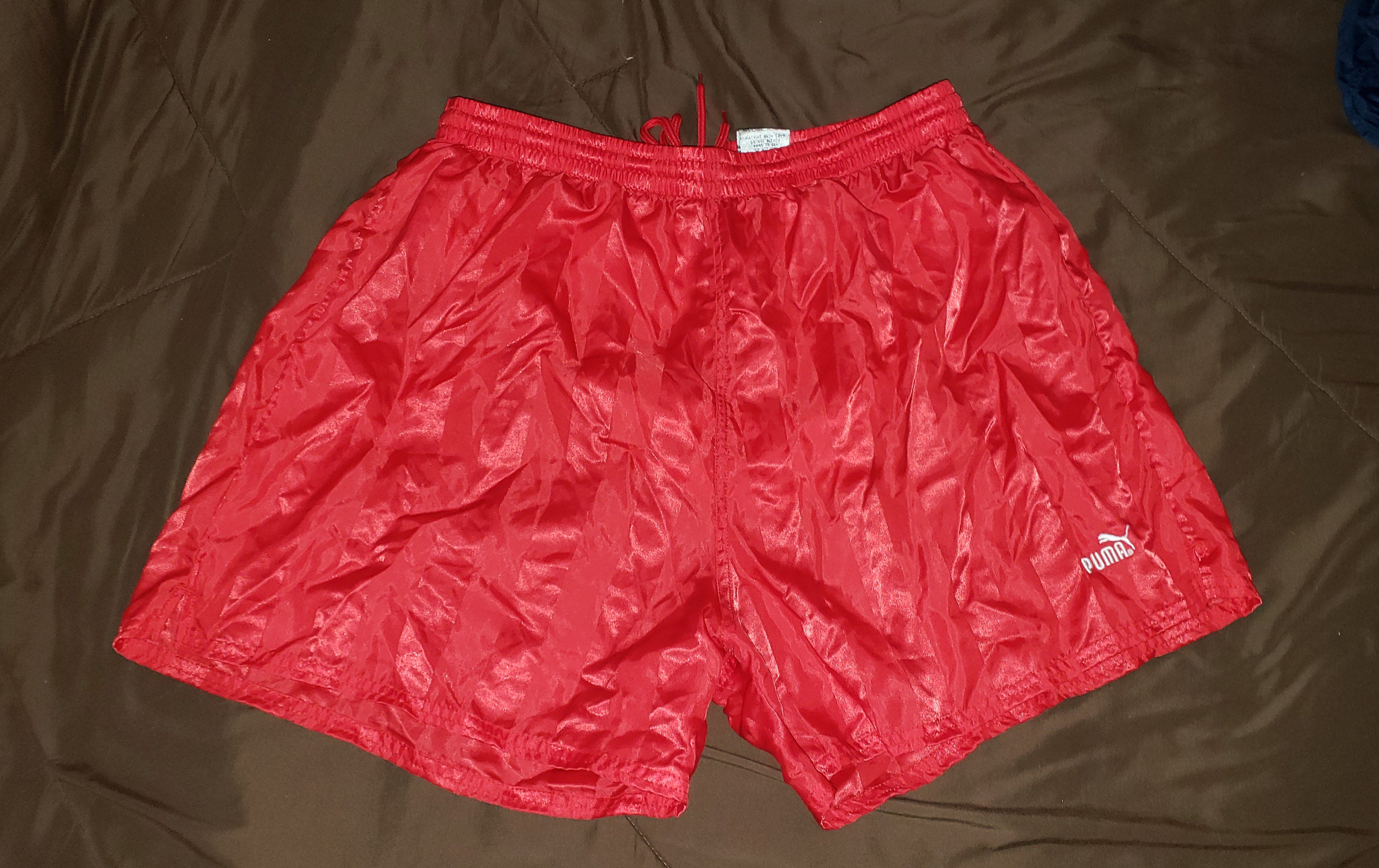 Puma Nylon Shorts XL Glanz Satin Shiny Soccer Swimming Vintage | Etsy