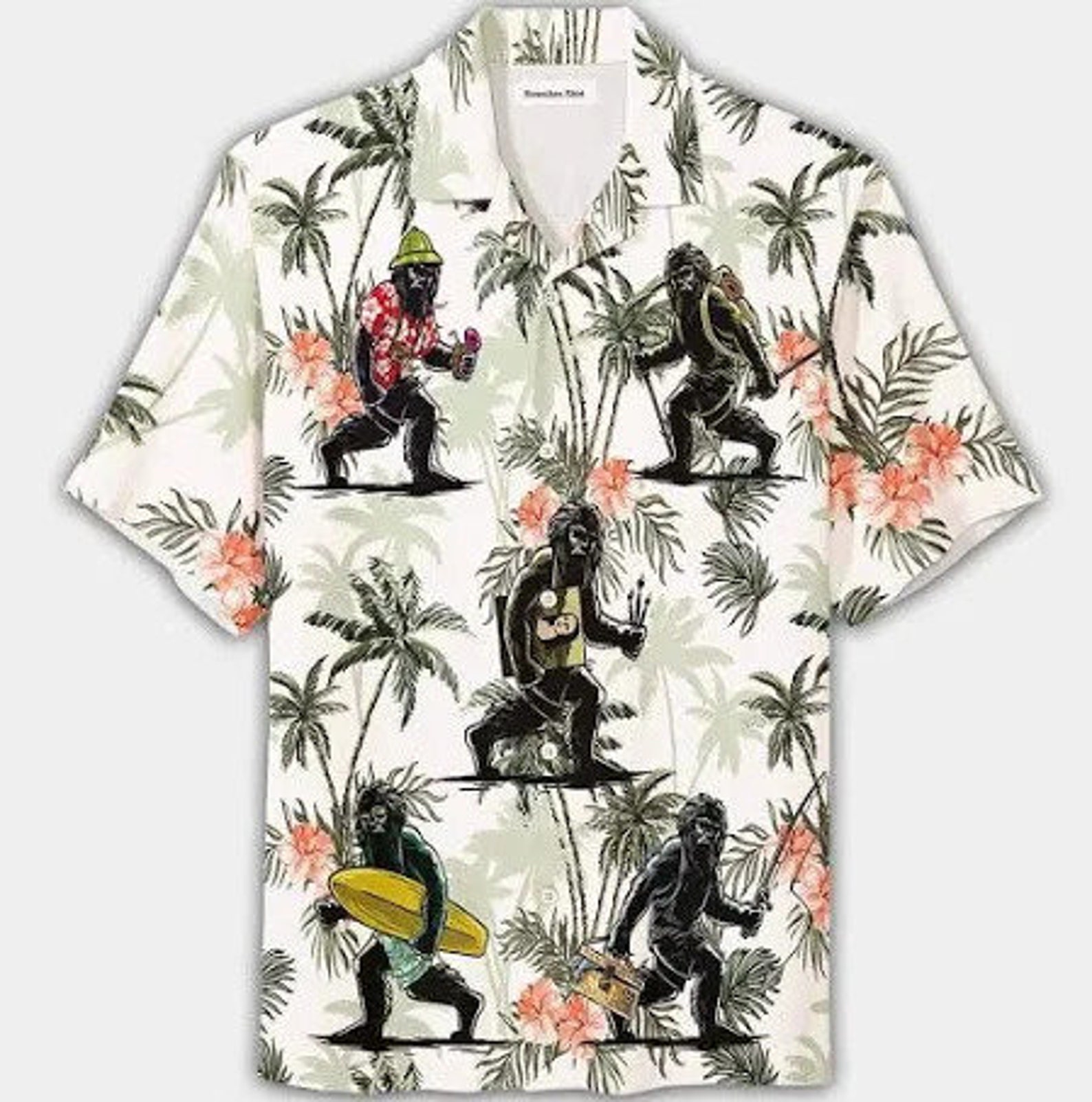 Tropical Bigfoot Hawaiian Shirt Hawaii Shirt Unisex Adult | Etsy