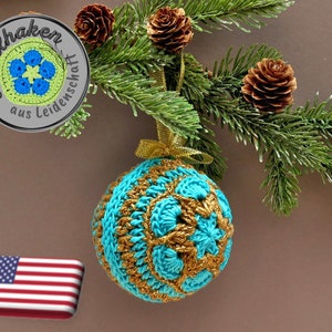 Christmas Balls Ornaments with African Flowers crochet pattern PDF DYN