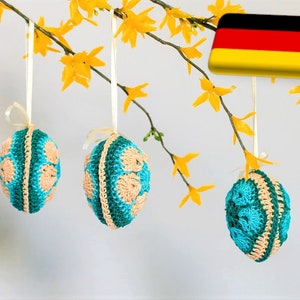 Instructions for Easter eggs Crochet instructions as PDF GERMAN Easter egg crochet Easter decoration