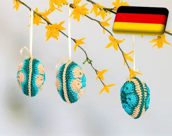 Instructions for crocheting Easter eggs (PDF) GERMAN Crochet Easter egg Easter decoration
