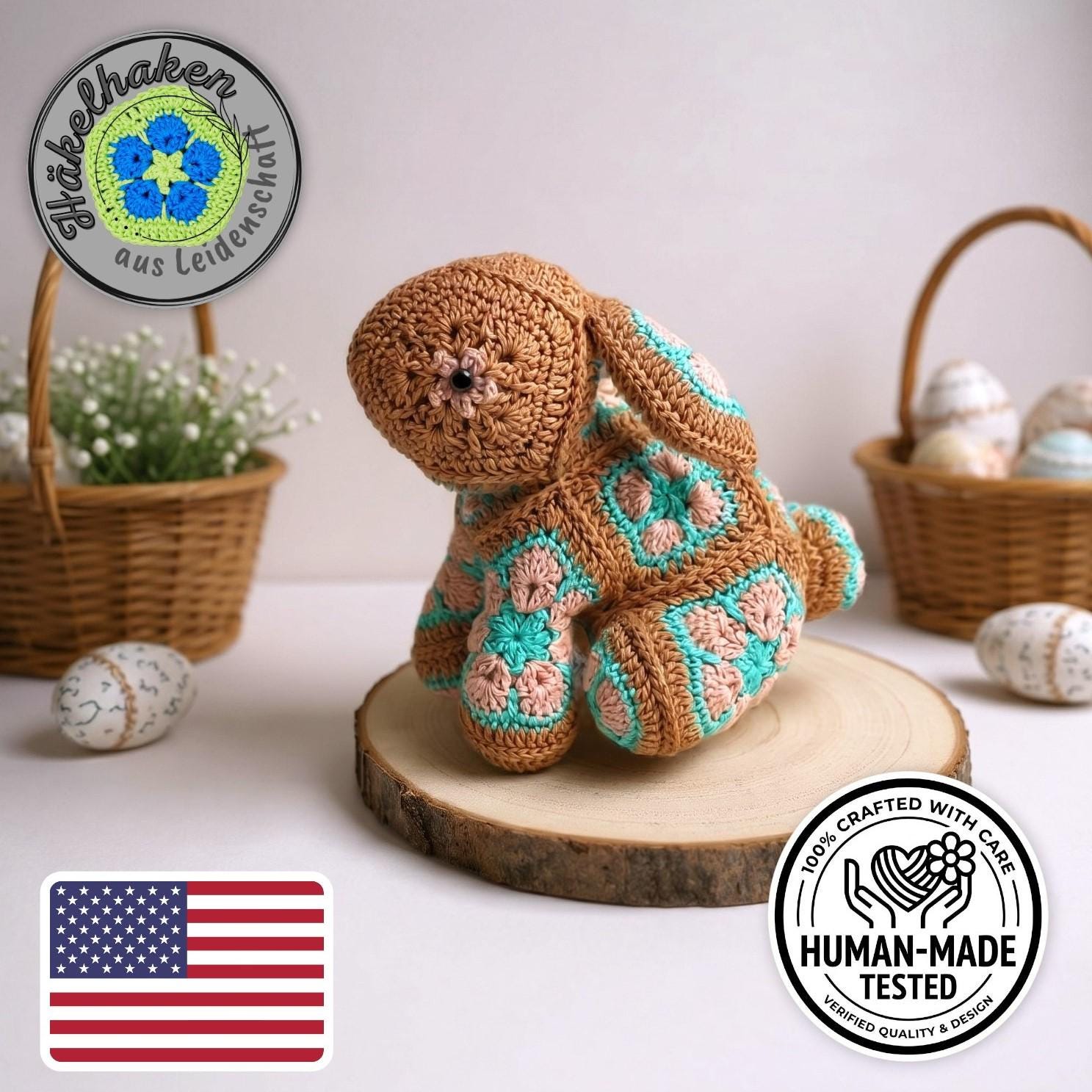 African flower crochet animal pattern - Etsy 日本