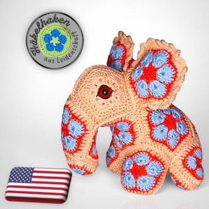 Emil The Baby - Elefante con fiori africani schema uncinetto PDF DYN