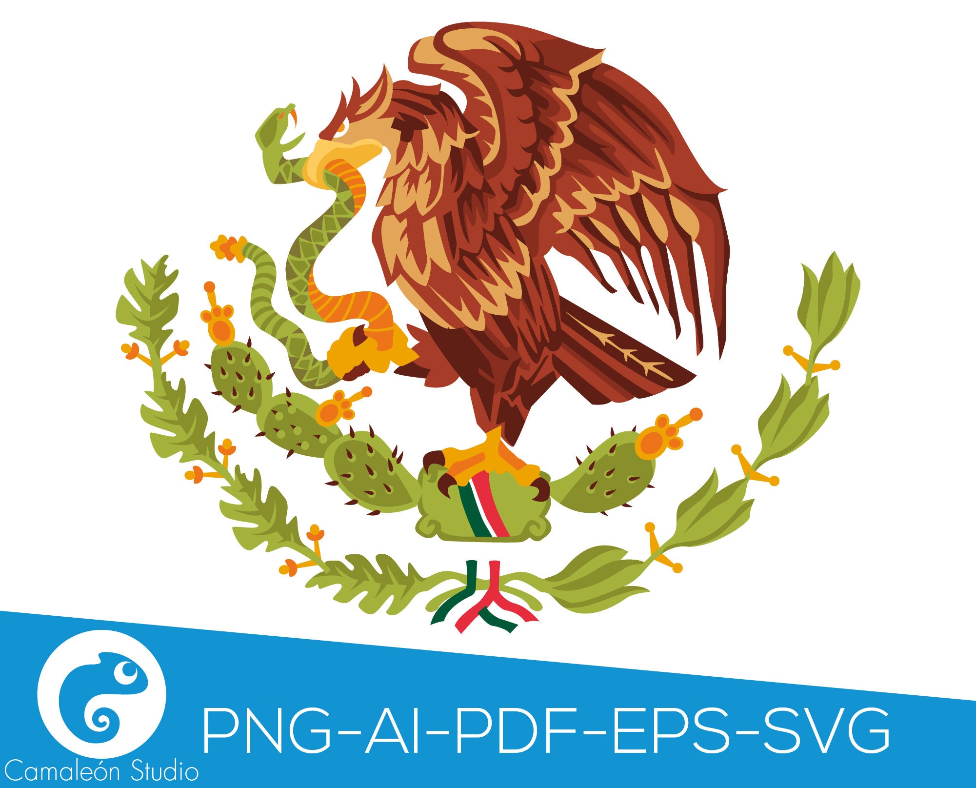 Coat of arms of Mexico ai pdf svg eps png | Etsy