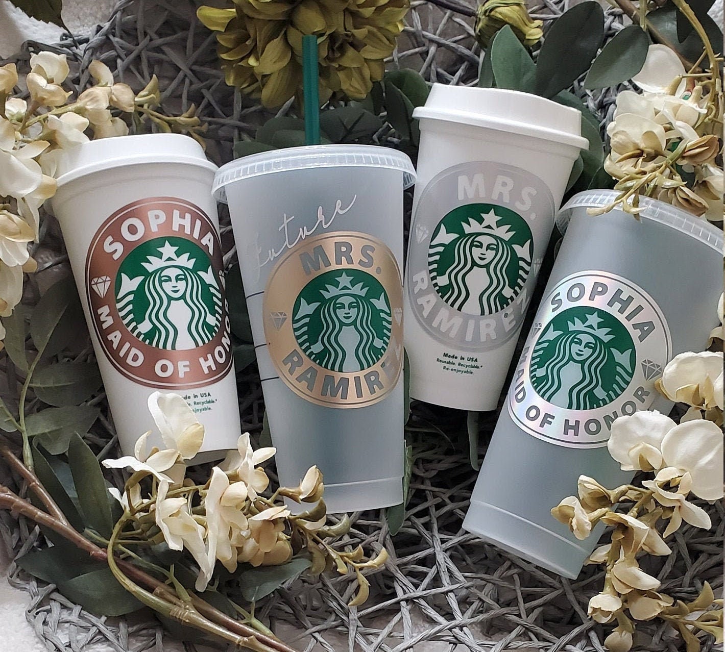 Starbucks Engagement Gift for Bride Bride Cup Gift for Her Bride to Be Custom Personalized Starbucks Cup Bachelorette Party Cup