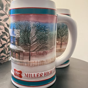 Miller High Life 2007 Collector Series Holiday Beer Stein