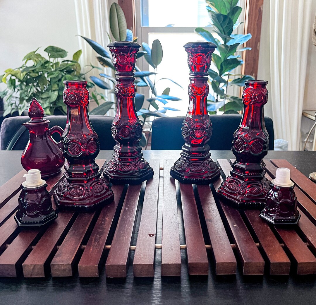 Avon 1876 Cape Cod Candlesticks Etsy