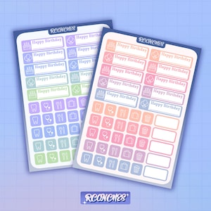 Sticker sheet for planner and organization