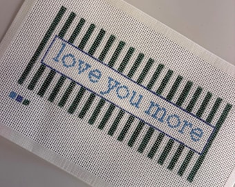 ¡Lienzo de 13 piezas pintado a mano con la frase "te amo más"!