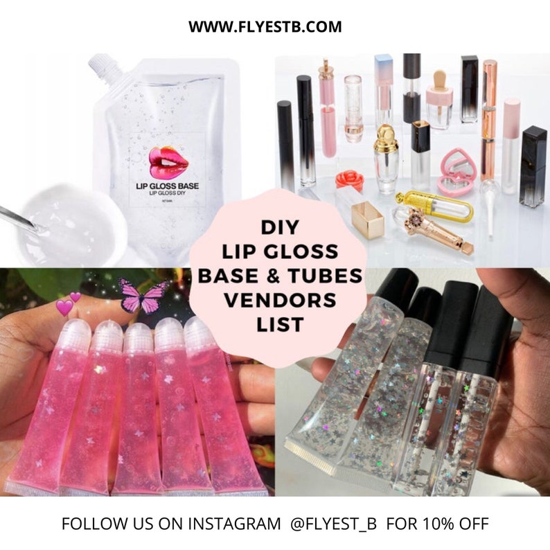DIY Lipgloss base and tubes wholesale vendors list Etsy