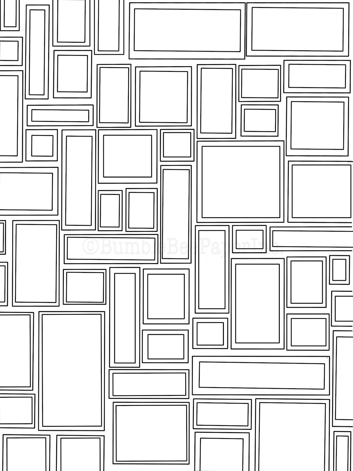 Blank Frames Coloring Page/wall Art - Etsy