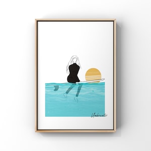 SURFART / Poster / Print /UNDERWATER/ illustration